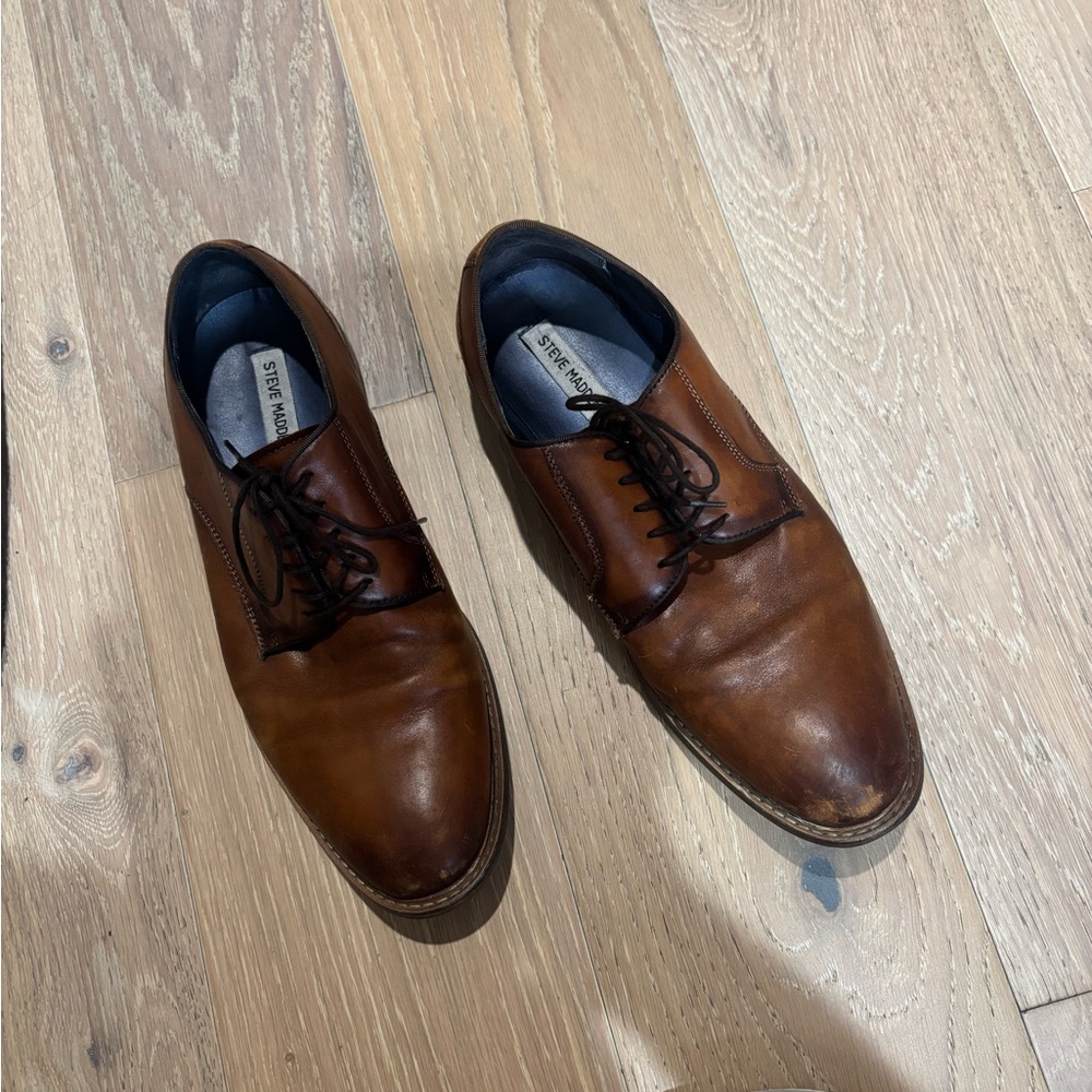 Steve Madden Men's Tan Leather Oxfords